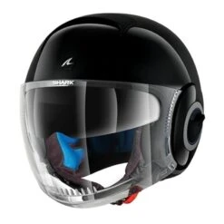 Shark Nano Blank Open Face Helmet (Black)