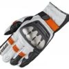 Held SR-X Motorcycle Gloves (White/Orange)