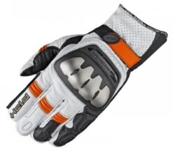 Held SR-X Motorcycle Gloves (White/Orange)