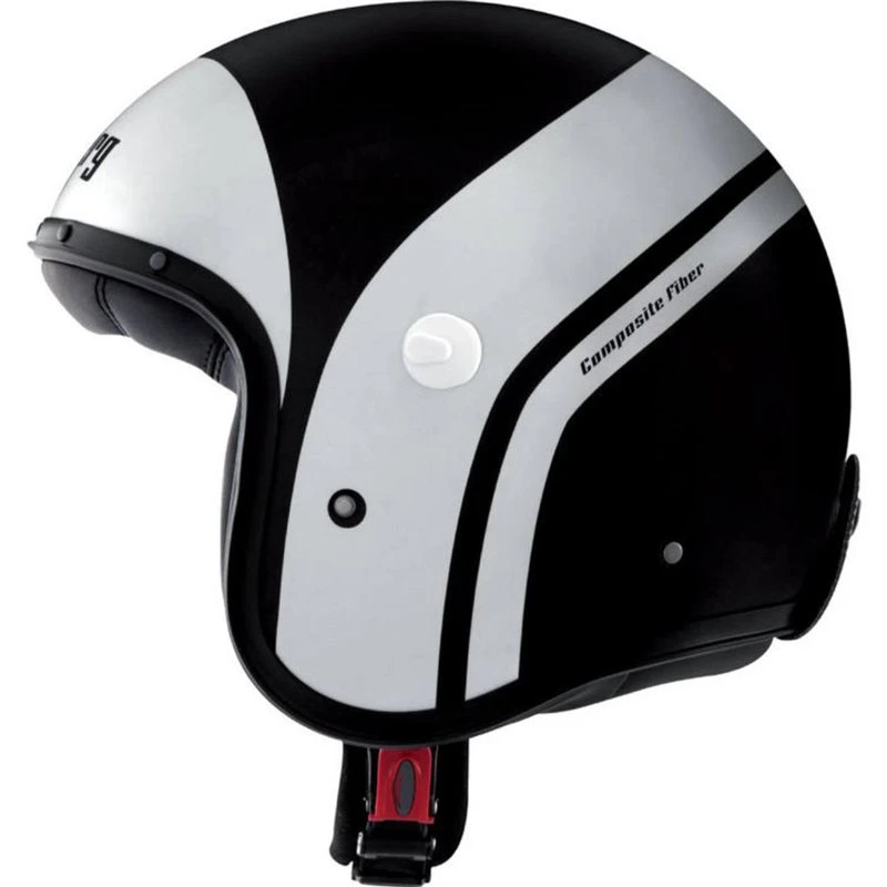 Caberg Freeride Mistrel Open Faced Helmet (Matt Black/White) 2 Caberg Freeride Mistrel Open Faced Helmet (Matt Black/White) - Image 2