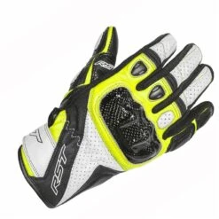 RST STUNT III CE Motorcycle Glove 2123 (Fluo Yellow)