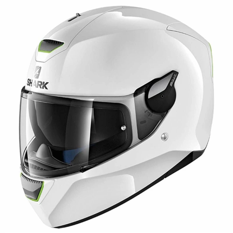 Shark SKWAL 2 Motorcycle Helmet (Gloss White/Green LED) 1 Shark SKWAL 2 Motorcycle Helmet (Gloss White/Green LED)