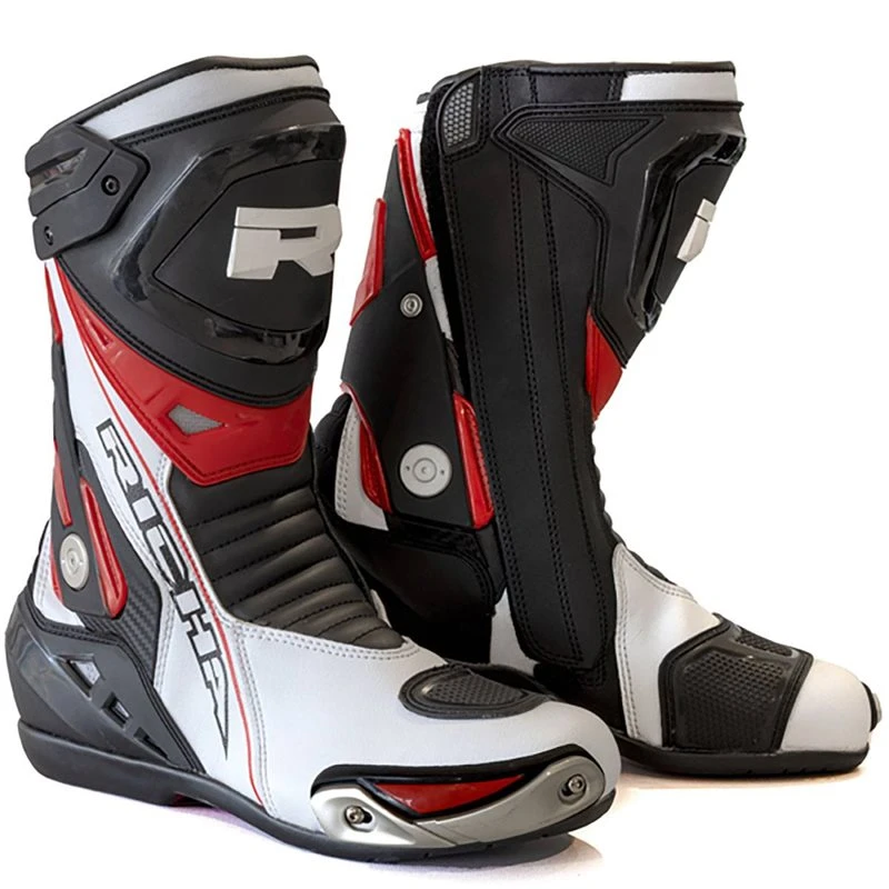 Richa Blade Waterproof Motorcycle Boots (Black/White/Red) 2 Richa Blade Waterproof Motorcycle Boots (Black/White/Red) - Image 2