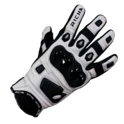 Richa Rock Motorcycle Gloves (Black/White)