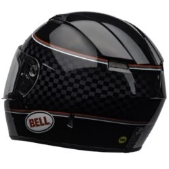 Bell Qualifier DLX Mips Breadwinner Helmet (Black|White) -Motorcycle Equipment Store 26740 4