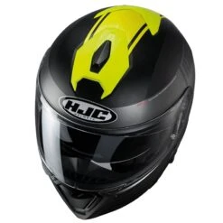 HJC I90 Davan Flip Front Helmet (Black|Yellow) -Motorcycle Equipment Store 27093 2