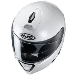 HJC I90 Flip Front Motorcycle Helmet (Pearl White) -Motorcycle Equipment Store 27100 2