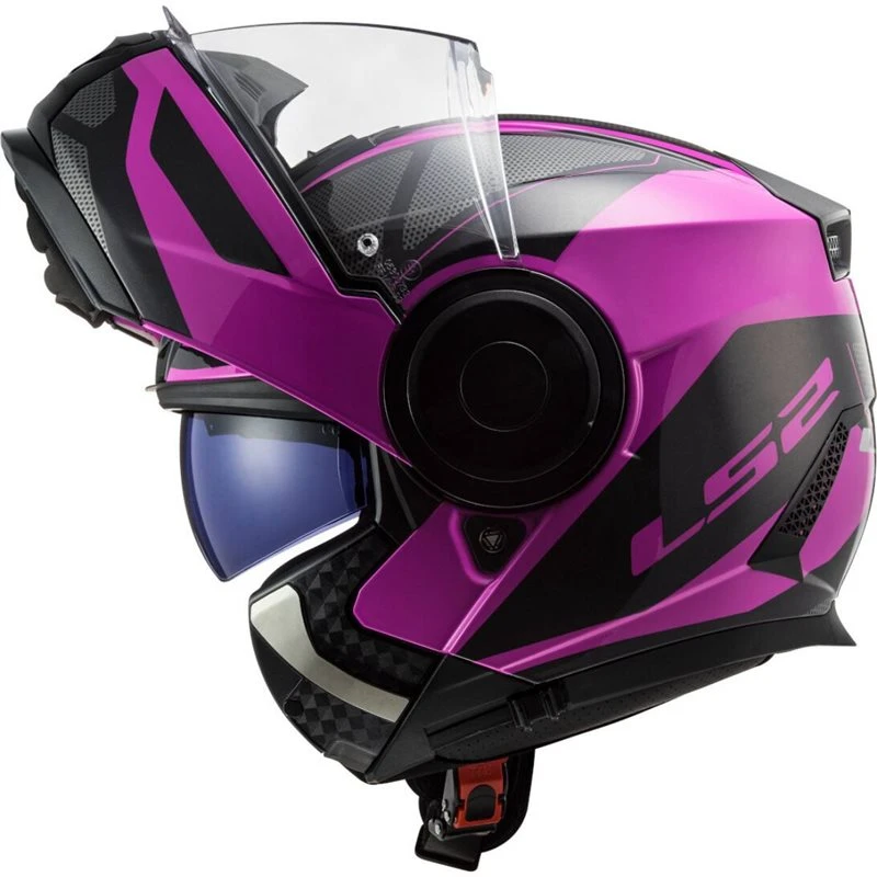 LS2 FF902 Scope Axis Flip Front Helmet (Black|Pink) 2 LS2 FF902 Scope Axis Flip Front Helmet (Black|Pink) - Image 2