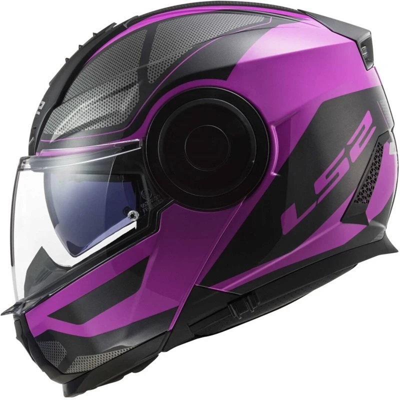 LS2 FF902 Scope Axis Flip Front Helmet (Black|Pink) 3 LS2 FF902 Scope Axis Flip Front Helmet (Black|Pink) - Image 3