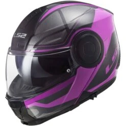 LS2 FF902 Scope Axis Flip Front Helmet (Black|Pink)