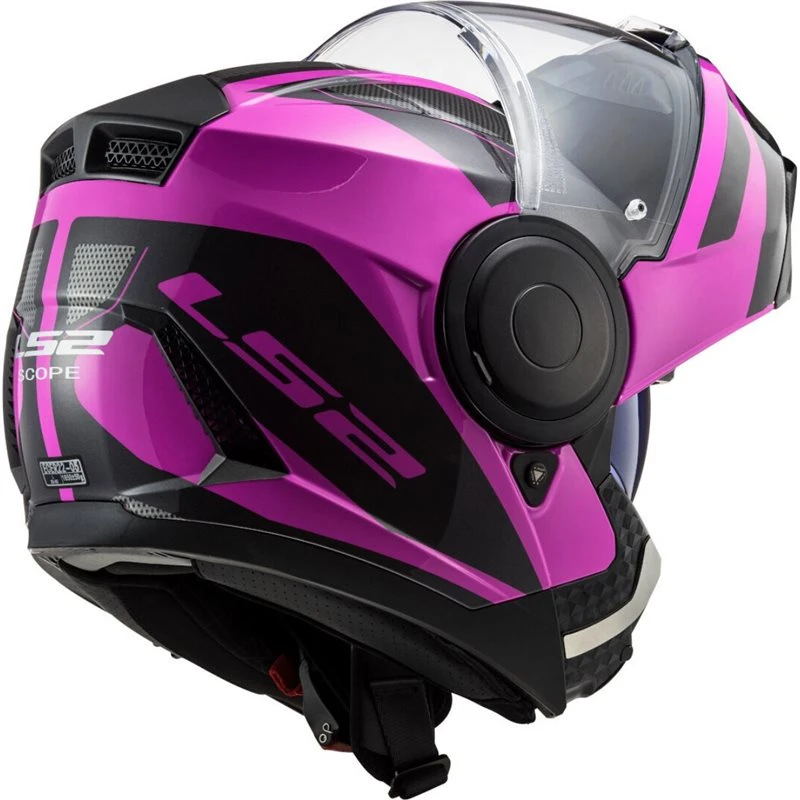 LS2 FF902 Scope Axis Flip Front Helmet (Black|Pink) 5 LS2 FF902 Scope Axis Flip Front Helmet (Black|Pink) - Image 5