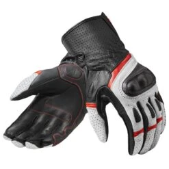Revit Motorcycle Gloves Chevron 3 (White/Red)