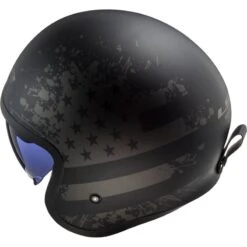 LS2 OF599 Spitfire Black Flag Open Face Helmet (Matt Black) -Motorcycle Equipment Store 29714 3
