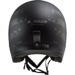 LS2 OF599 Spitfire Black Flag Open Face Helmet (Matt Black) -Motorcycle Equipment Store 29714 5