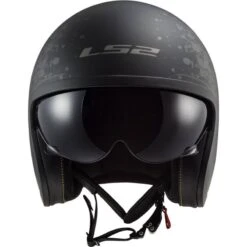 LS2 OF599 Spitfire Black Flag Open Face Helmet (Matt Black) -Motorcycle Equipment Store 29714 6