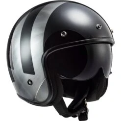 LS2 OF601 Bob Lines Open Face Helmet (Black|Silver)