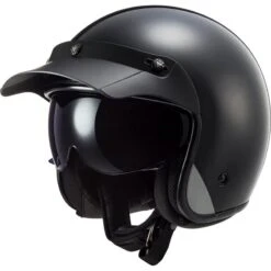 LS2 OF601 Bob Open Face Helmet (Black) -Motorcycle Equipment Store 29724 4