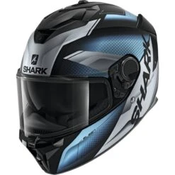 Shark Spartan GT Elgen Motorcycle Helmet (Matt Black/Silver/Blue)