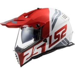 LS2 MX436 Pioneer Evo Evolve Off Road Helmet (Red/White) -Motorcycle Equipment Store 30208 4