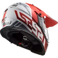 LS2 MX436 Pioneer Evo Evolve Off Road Helmet (Red/White) -Motorcycle Equipment Store 30208 5