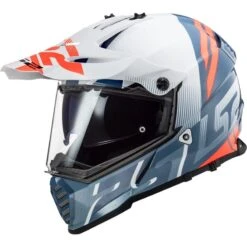 LS2 MX436 Pioneer Evo Evolve Off Road Helmet (White Cobalt)