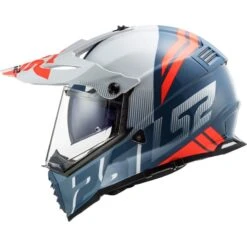 LS2 MX436 Pioneer Evo Evolve Off Road Helmet (White Cobalt) -Motorcycle Equipment Store 30209 5