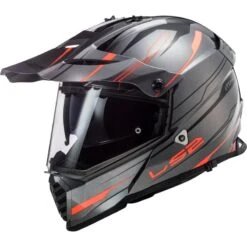 LS2 MX436 Pioneer Evo Knight Off Road Helmet (Titanium/Fluo Orange)