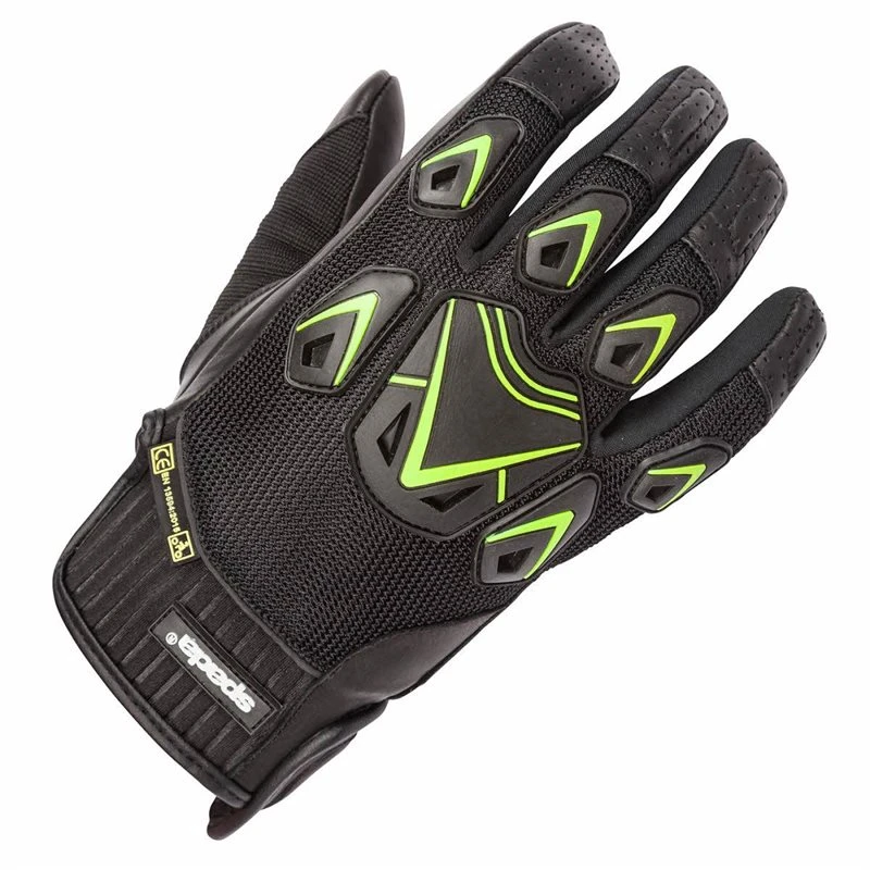 Spada Air Pro CE Motorcycle Gloves (Black/Flo Yellow) 1 Spada Air Pro CE Motorcycle Gloves (Black/Flo Yellow)