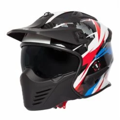 Spada Storm Open Face Helmet (White/Red/Blue)
