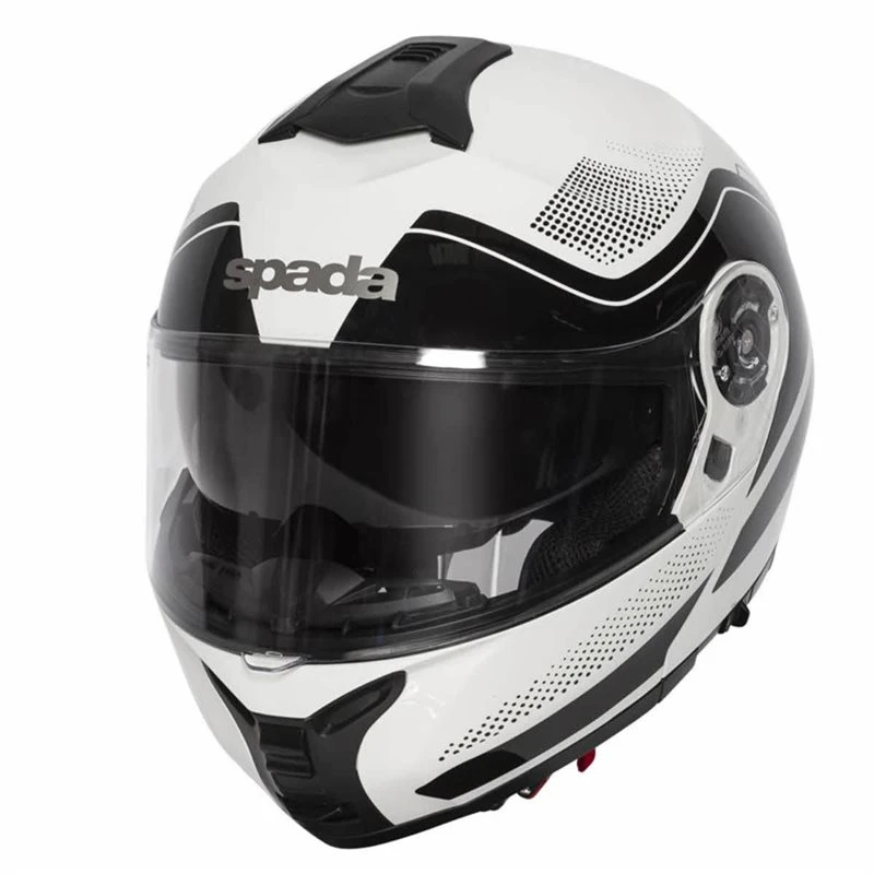 Spada Orion Pixel Flip Front Helmet (White/Black) 1 Spada Orion Pixel Flip Front Helmet (White/Black)