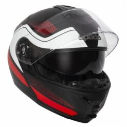 Spada Orion Pixel Flip Front Helmet (Matt Black/Red/White) -Motorcycle Equipment Store 30736 7