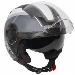 Spada Lycan Strobe Open Face Helmet (Matt Black/White)