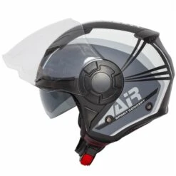 Spada Lycan Strobe Open Face Helmet (Matt Black/White) -Motorcycle Equipment Store 30741 4