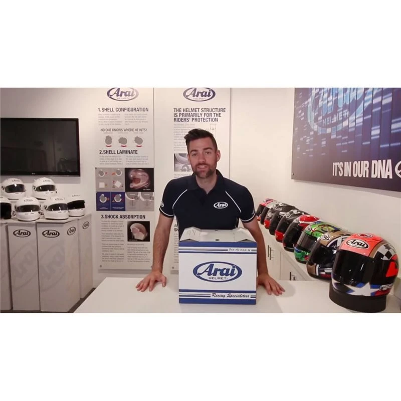 Arai RX-7V Takumi Replica Helmet (Matt Red/White/Black) 4 Arai RX-7V Takumi Replica Helmet (Matt Red/White/Black) - Image 4