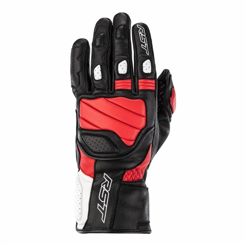RST Turbine CE Leather Gloves 2669 (Black/Red/White) 2 RST Turbine CE Leather Gloves 2669 (Black/Red/White) - Image 2