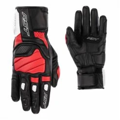 RST Turbine CE Leather Gloves 2669 (Black/Red/White)