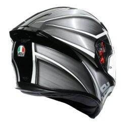 AGV K5-S Tempest Motorcycle Helmet (Black/Silver) -Motorcycle Equipment Store 31497 2