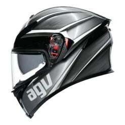 AGV K5-S Tempest Motorcycle Helmet (Black/Silver) -Motorcycle Equipment Store 31497 4