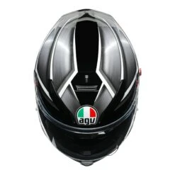 AGV K5-S Tempest Motorcycle Helmet (Black/Silver) -Motorcycle Equipment Store 31497 6