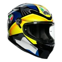 AGV K6 Multi Joan Motorcycle Helmet (Black/Yellow/Blue)