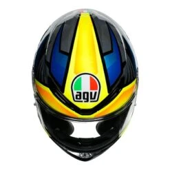 AGV K6 Multi Joan Motorcycle Helmet (Black/Yellow/Blue) -Motorcycle Equipment Store 31500 3