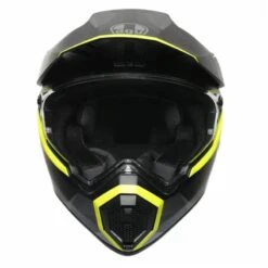 AGV AX9 Siberia Matt Motorcycle Helmet (Black/Flo Yellow) -Motorcycle Equipment Store 31505 6