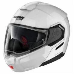 Nolan N90-3 Classic N-Com Flip Front Helmet (Metal White)