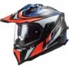 LS2 MX701 Explorer Carbon Focus Off Road Helmet (Blue/White/Red)