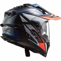 LS2 MX701 Explorer Carbon Focus Off Road Helmet (Blue/White/Red) -Motorcycle Equipment Store 31708 3
