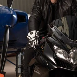 Knox Handroid Gloves MK4 (Black/White) -Motorcycle Equipment Store 31818 2