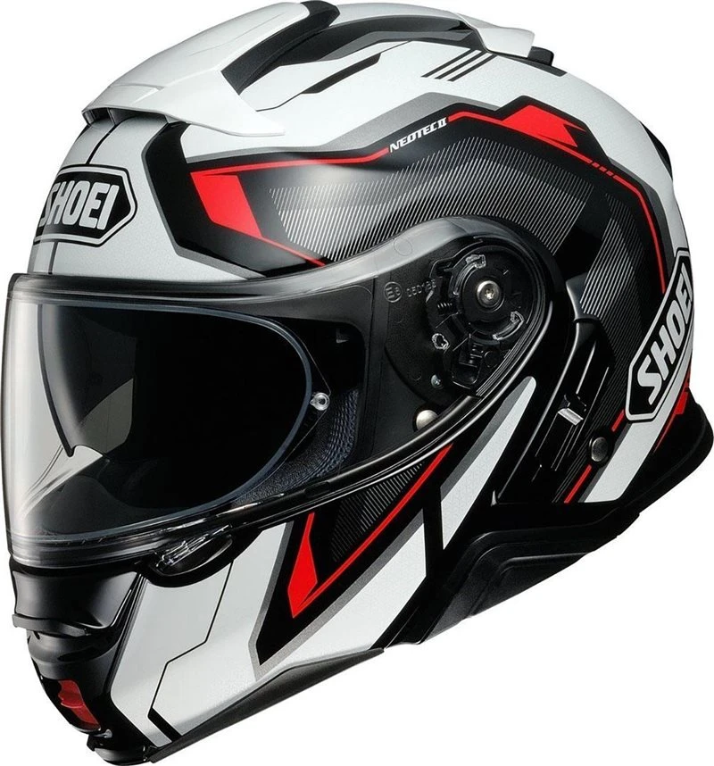 Shoei Neotec 2 Respect TC1 Flip Front Helmet (White|Black|Red) 1 Shoei Neotec 2 Respect TC1 Flip Front Helmet (White|Black|Red)