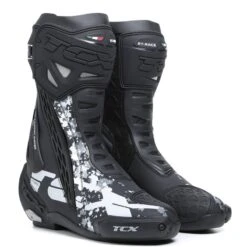 TCX RT-Race Pro Motorcycle Boot (Black/White/Grey)