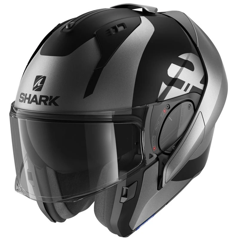 Shark Evo ES Kedje Flip Front Helmet (Matte Silver/Black) 2 Shark Evo ES Kedje Flip Front Helmet (Matte Silver/Black) - Image 2
