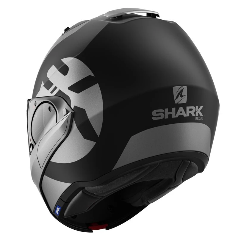 Shark Evo ES Kedje Flip Front Helmet (Matte Silver/Black) 3 Shark Evo ES Kedje Flip Front Helmet (Matte Silver/Black) - Image 3